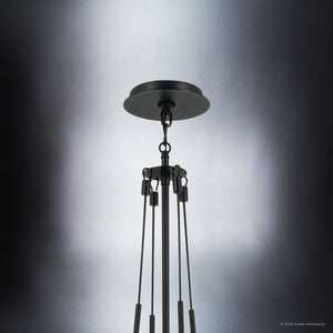 Urban Ambiance - Pendant - UKC20250 Industrial Indoor Pendant, 31.25''H x 18.25''W x 18.25''Dep, Black Finish, Ardenton Collection - 