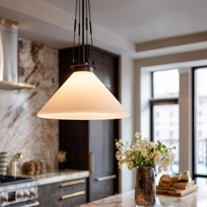 Urban Ambiance - Pendant - UKC20250 Industrial Indoor Pendant, 31.25''H x 18.25''W x 18.25''Dep, Black Finish, Ardenton Collection - 