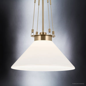 Urban Ambiance - Pendant - UKC20251 Industrial Indoor Pendant, 31.25''H x 18.25''W x 18.25''Dep, Champagne Bronze Finish, Ardenton Collection - 