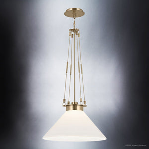 Urban Ambiance - Pendant - UKC20251 Industrial Indoor Pendant, 31.25''H x 18.25''W x 18.25''Dep, Champagne Bronze Finish, Ardenton Collection - 