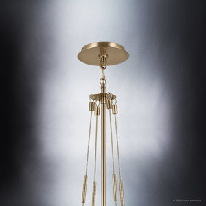 Urban Ambiance - Pendant - UKC20251 Industrial Indoor Pendant, 31.25''H x 18.25''W x 18.25''Dep, Champagne Bronze Finish, Ardenton Collection - 