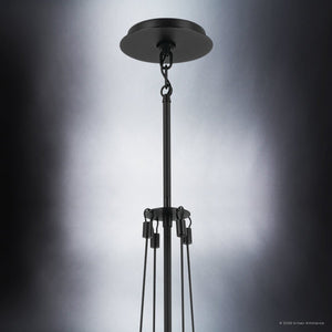 Urban Ambiance - Pendant - UKC20252 Industrial Indoor Pendant, 33.25''H x 10.5''W x 10.5''Dep, Black Finish, Ardenton Collection - 