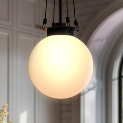 Urban Ambiance - Pendant - UKC20252 Industrial Indoor Pendant, 33.25''H x 10.5''W x 10.5''Dep, Black Finish, Ardenton Collection - 