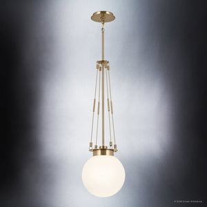 Urban Ambiance - Pendant - UKC20253 Industrial Indoor Pendant, 33.25''H x 10.5''W x 10.5''Dep, Champagne Bronze Finish, Ardenton Collection - 
