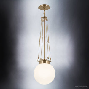 Urban Ambiance - Pendant - UKC20253 Industrial Indoor Pendant, 33.25''H x 10.5''W x 10.5''Dep, Champagne Bronze Finish, Ardenton Collection - 