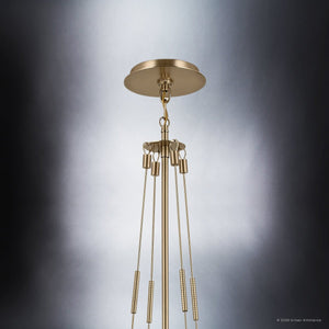 Urban Ambiance - Pendant - UKC20253 Industrial Indoor Pendant, 33.25''H x 10.5''W x 10.5''Dep, Champagne Bronze Finish, Ardenton Collection - 