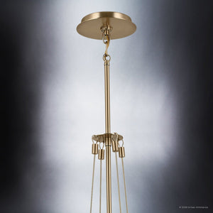 Urban Ambiance - Pendant - UKC20253 Industrial Indoor Pendant, 33.25''H x 10.5''W x 10.5''Dep, Champagne Bronze Finish, Ardenton Collection - 