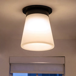 Urban Ambiance - Ceiling Light - UKC20254 Industrial Indoor Ceiling Light, 10''H x 8.5''W x 8.5''Dep, Black Finish, Ardenton Collection - 