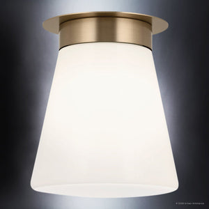 Urban Ambiance - Ceiling Light - UKC20255 Industrial Indoor Ceiling Light, 10''H x 8.5''W x 8.5''Dep, Champagne Bronze Finish, Ardenton Collection - 