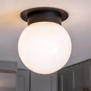 Urban Ambiance - Ceiling Light - UKC20256 Industrial Indoor Ceiling Light, 8.5''H x 8''W x 8''Dep, Black Finish, Ardenton Collection - 