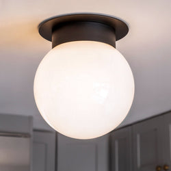 Urban Ambiance - Ceiling Light - UKC20256 Industrial Indoor Ceiling Light, 8.5''H x 8''W x 8''Dep, Black Finish, Ardenton Collection - 
