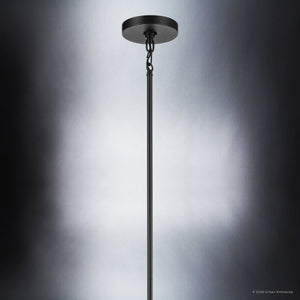 Urban Ambiance - Chandelier - UKC20260 Modern Indoor Chandelier, 20.5''H x 38.25''W x 38.25''Dep, Black Finish, Brookhaven Collection - 