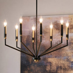 Urban Ambiance - Chandelier - UKC20262 Modern Indoor Chandelier, 20.25''H x 26''W x 26''Dep, Black Finish, Brookhaven Collection - 