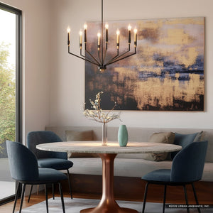 Urban Ambiance - Chandelier - UKC20262 Modern Indoor Chandelier, 20.25''H x 26''W x 26''Dep, Black Finish, Brookhaven Collection - 