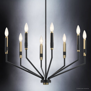 Urban Ambiance - Chandelier - UKC20262 Modern Indoor Chandelier, 20.25''H x 26''W x 26''Dep, Black Finish, Brookhaven Collection - 