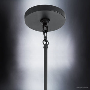 Urban Ambiance - Chandelier - UKC20266 Modern Indoor Chandelier, 27.75''H x 19''W x 19''Dep, Black Finish, Brookhaven Collection - 