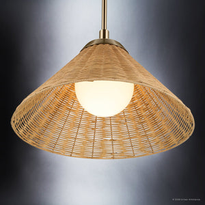 Urban Ambiance - Pendant - UKC20271 Coastal Indoor Pendant, 10''H x 18''W x 18''Dep, Champagne Bronze Finish, Corvane Collection - 