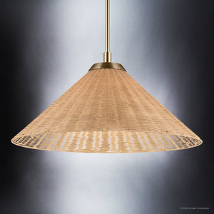 Urban Ambiance - Pendant - UKC20272 Coastal Indoor Pendant, 11.75''H x 24.25''W x 24.25''Dep, Champagne Bronze Finish, Corvane Collection - 