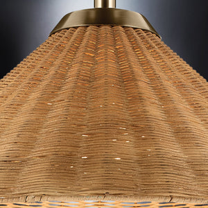 Urban Ambiance - Pendant - UKC20272 Coastal Indoor Pendant, 11.75''H x 24.25''W x 24.25''Dep, Champagne Bronze Finish, Corvane Collection - 