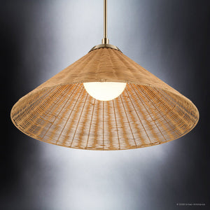 Urban Ambiance - Pendant - UKC20272 Coastal Indoor Pendant, 11.75''H x 24.25''W x 24.25''Dep, Champagne Bronze Finish, Corvane Collection - 