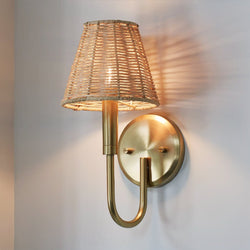 Urban Ambiance - Wall Sconce - UKC20274 Coastal Indoor Wall Sconce, 13''H x 6''W x 7.5''Dep, Champagne Bronze Finish, Corvane Collection - 