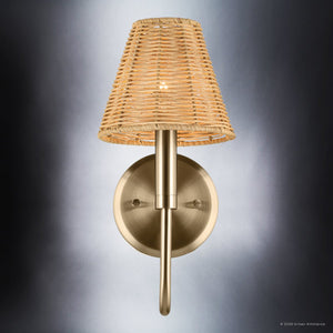 Urban Ambiance - Wall Sconce - UKC20274 Coastal Indoor Wall Sconce, 13''H x 6''W x 7.5''Dep, Champagne Bronze Finish, Corvane Collection - 