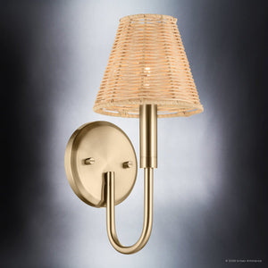 Urban Ambiance - Wall Sconce - UKC20274 Coastal Indoor Wall Sconce, 13''H x 6''W x 7.5''Dep, Champagne Bronze Finish, Corvane Collection - 