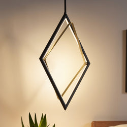 Urban Ambiance - Pendant - UKC20280 Contemporary Indoor Pendant, 27.23''H x 17.25''W x 22''Dep, Matte Black Finish, Ashbourne Collection - 