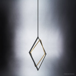 Urban Ambiance - Pendant - UKC20280 Contemporary Indoor Pendant, 27.23''H x 17.25''W x 22''Dep, Matte Black Finish, Ashbourne Collection - 