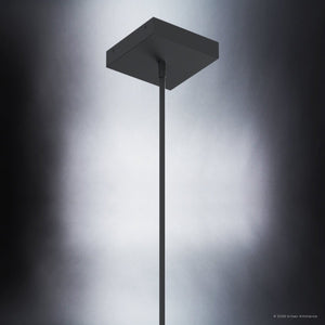Urban Ambiance - Pendant - UKC20280 Contemporary Indoor Pendant, 27.23''H x 17.25''W x 22''Dep, Matte Black Finish, Ashbourne Collection - 