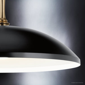 Urban Ambiance - Pendant - UKC20290 Industrial Indoor Pendant, 12.75''H x 24.25''W x 24.25''Dep, Black Finish, Belvarra Collection - 