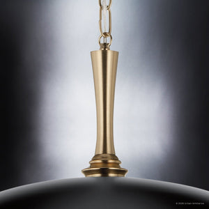 Urban Ambiance - Pendant - UKC20290 Industrial Indoor Pendant, 12.75''H x 24.25''W x 24.25''Dep, Black Finish, Belvarra Collection - 