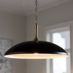 Urban Ambiance - Pendant - UKC20290 Industrial Indoor Pendant, 12.75''H x 24.25''W x 24.25''Dep, Black Finish, Belvarra Collection - 