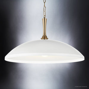 Urban Ambiance - Pendant - UKC20291 Industrial Indoor Pendant, 12.75''H x 24.25''W x 24.25''Dep, White Finish, Belvarra Collection - 