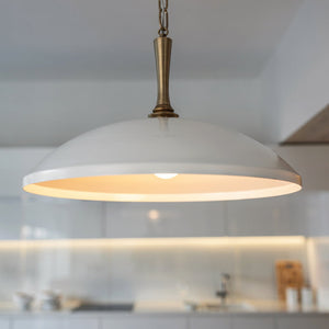 Urban Ambiance - Pendant - UKC20291 Industrial Indoor Pendant, 12.75''H x 24.25''W x 24.25''Dep, White Finish, Belvarra Collection - 