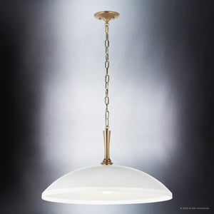 Urban Ambiance - Pendant - UKC20291 Industrial Indoor Pendant, 12.75''H x 24.25''W x 24.25''Dep, White Finish, Belvarra Collection - 
