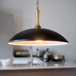 Urban Ambiance - Pendant - UKC20292 Industrial Indoor Pendant, 12.25''H x 20.25''W x 20.25''Dep, Black Finish, Belvarra Collection - 