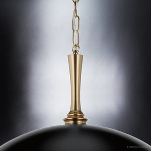 Urban Ambiance - Pendant - UKC20292 Industrial Indoor Pendant, 12.25''H x 20.25''W x 20.25''Dep, Black Finish, Belvarra Collection - 