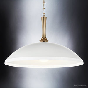 Urban Ambiance - Pendant - UKC20293 Industrial Indoor Pendant, 12.25''H x 20.25''W x 20.25''Dep, White Finish, Belvarra Collection - 