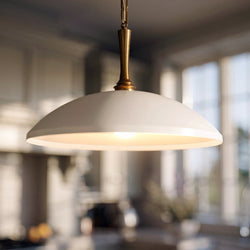 Urban Ambiance - Pendant - UKC20293 Industrial Indoor Pendant, 12.25''H x 20.25''W x 20.25''Dep, White Finish, Belvarra Collection - 