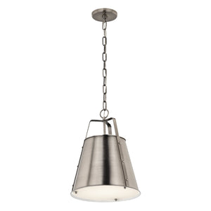 Urban Ambiance - Pendant - UKC20301 Industrial Indoor Pendant, 17''H x 13''W x 13''Dep, Classic Pewter Finish, Crestwood Collection - 