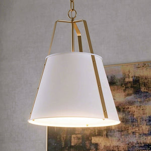 Urban Ambiance - Pendant - UKC20308 Industrial Indoor Pendant, 22.5''H x 18''W x 18''Dep, White Finish, Crestwood Collection - 