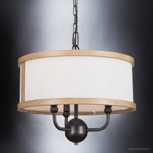 Urban Ambiance - Chandelier - UKC20320 Transitional Indoor Chandelier, 13.25''H x 15.5''W x 15.5''Dep, Anvil Iron Finish, Evermont Collection - 