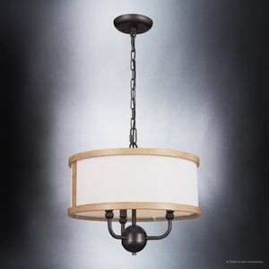 Urban Ambiance - Chandelier - UKC20320 Transitional Indoor Chandelier, 13.25''H x 15.5''W x 15.5''Dep, Anvil Iron Finish, Evermont Collection - 