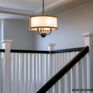 Urban Ambiance - Chandelier - UKC20320 Transitional Indoor Chandelier, 13.25''H x 15.5''W x 15.5''Dep, Anvil Iron Finish, Evermont Collection - 
