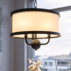 Urban Ambiance - Chandelier - UKC20321 Transitional Indoor Chandelier, 13.25''H x 15.5''W x 15.5''Dep, Textured Black Finish, Evermont Collection - 