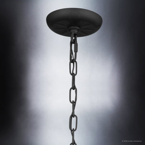 Urban Ambiance - Chandelier - UKC20321 Transitional Indoor Chandelier, 13.25''H x 15.5''W x 15.5''Dep, Textured Black Finish, Evermont Collection - 