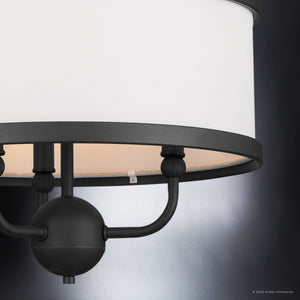 Urban Ambiance - Chandelier - UKC20321 Transitional Indoor Chandelier, 13.25''H x 15.5''W x 15.5''Dep, Textured Black Finish, Evermont Collection - 