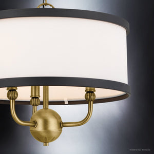 Urban Ambiance - Chandelier - UKC20322 Transitional Indoor Chandelier, 13.25''H x 15.5''W x 15.5''Dep, Natural Brass Finish, Evermont Collection - 