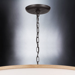 Urban Ambiance - Chandelier - UKC20323 Transitional Indoor Chandelier, 17''H x 30.5''W x 30.5''Dep, Anvil Iron Finish, Evermont Collection - 